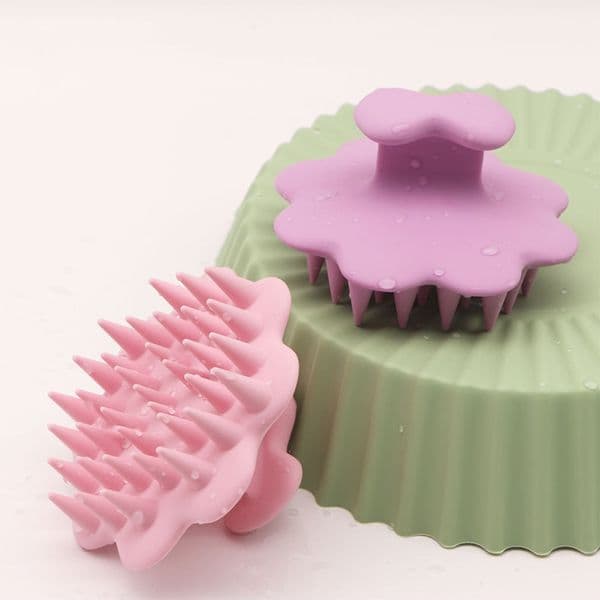 New Silicone Shampoo Brush Flower Shape Scalp Massage Comb Head Massager Hair Washing Massage Brush Bath Shower Brush Hair Care