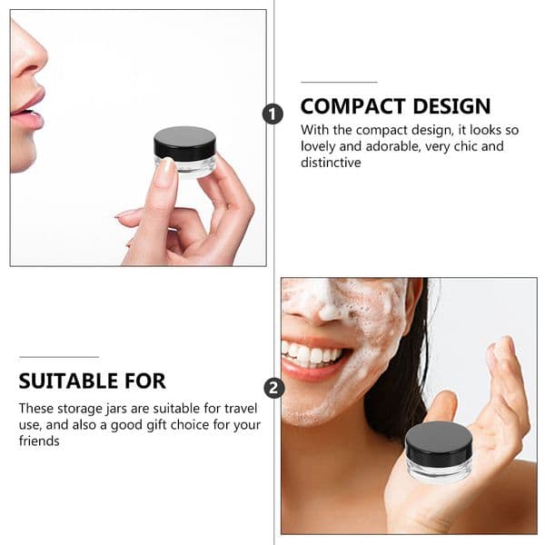 55 Pcs Cream Box Bottle Travel Buttercream Jars with Lids Refillable Face Container