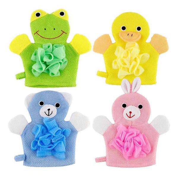 4 Pcs Bath Ball Kids Mitt Lovely Glove Gloves for Mittens Shower Supply Wash Pe Children Baby