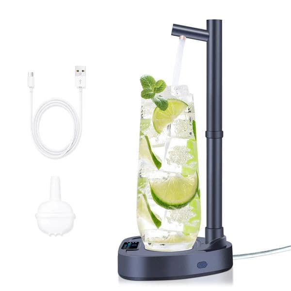 Mini Smart Automatic Desktop Water Dispenser Portable Automatic Water Bottle Pump with 8 Quantitative Modes Electric Water Pump