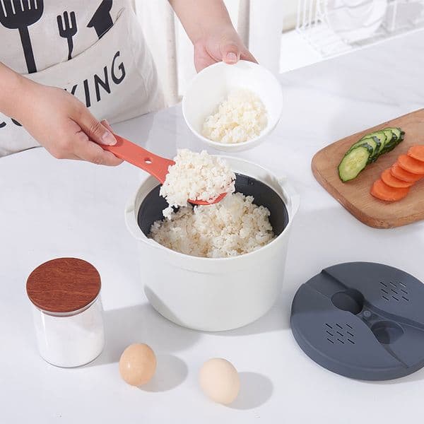 2L Microwave Rice Cooker Portable Bento Practical Lunch Box Multifunctional Rice Cooker Household Kitchen Tools