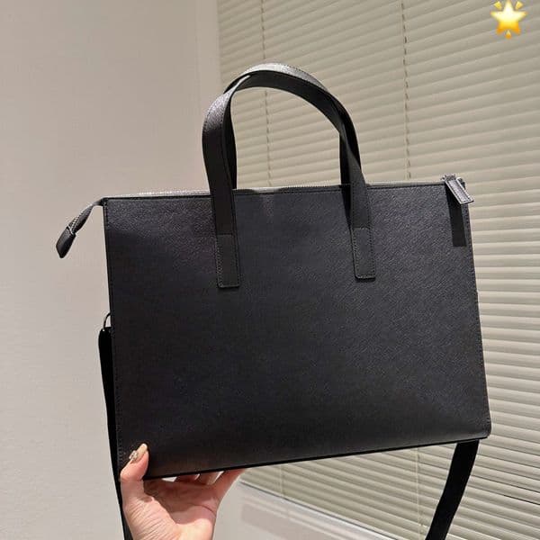 Designer's new men women briefcase, shoulder bag, cross-print cowhide cross-body computer bag, business handbag Portfolios laptop briefcase