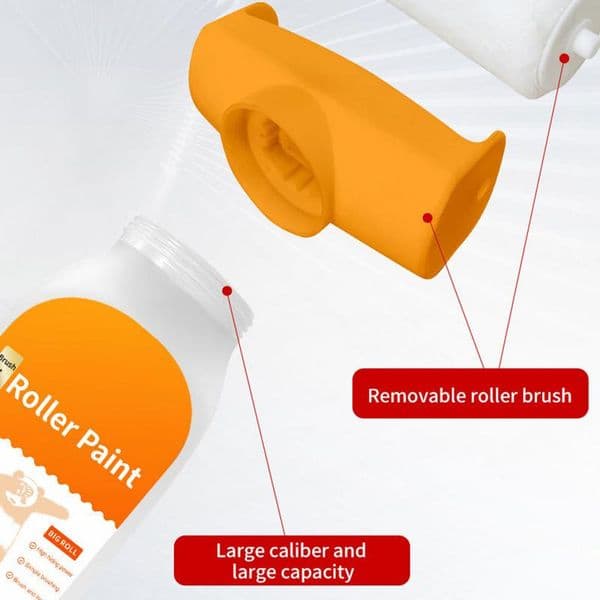 Wall Repair Roller Paint Portable 2 In 1 Roller Brush For Wall Patching Environmentally Friendly Wall Repair Tool For Living