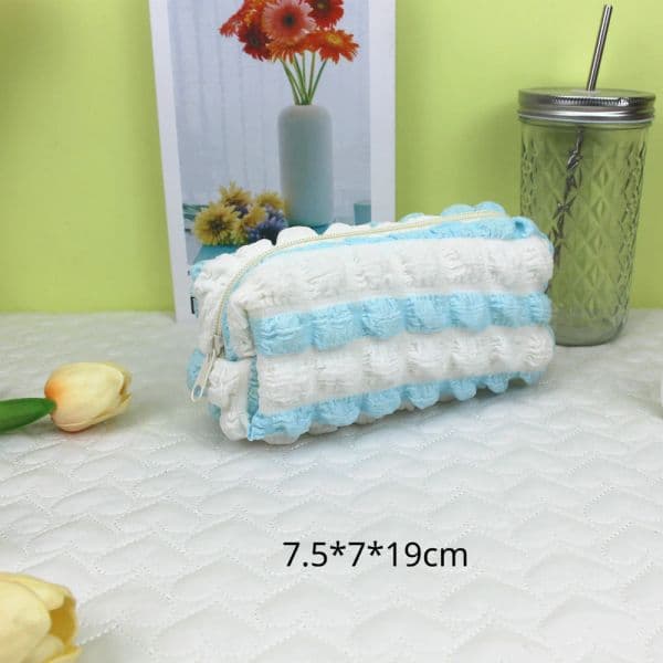 New Solid Stationery Pencil Bag for Junior High School Students Storage Stationery Series Corduroy Pencil Cases