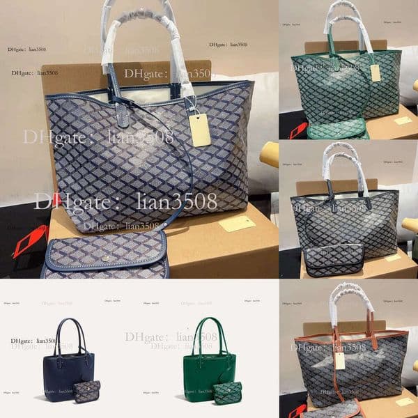 Tote Designer Leather Shoulder Double-sided Shopping Open Handbag With Small Purse Crossbody Bag 20cm 33cm and 40cm Wide