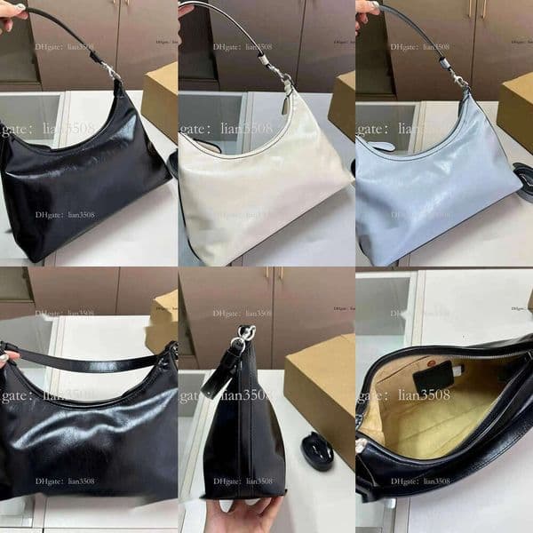 Oil-waxed Leather Dumpg Juliet Hobo Shoulder Bags Purses Designer Woman Handbag Portable Internal Bag Cool