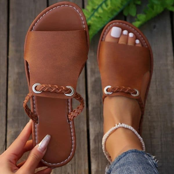 Sandals Women Flats Casual Slippers Summer Shoes 2024 New Fashion Dress Flip Flops Beach Bohemian Shoes Femme Home
