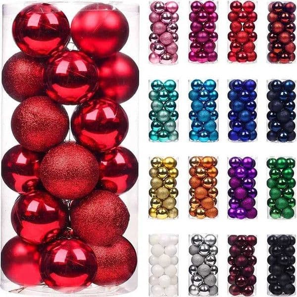 24/36Pcs 3CM Christmas Ball Decoration Christmas Tree Decoration Ball Pendant Family Party Decoration New Year Navigation Decoration W241008