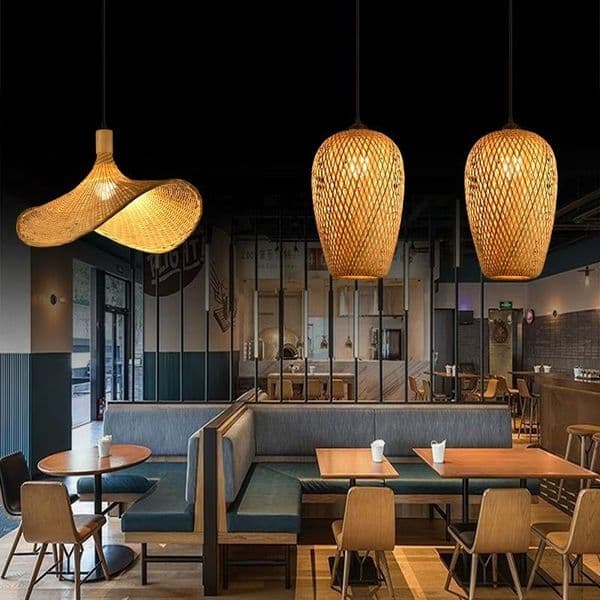 Chinese Classical Bamboo Woven Chandeliers Creative Restaurant Guest House Chinese Rattan Chandeliers