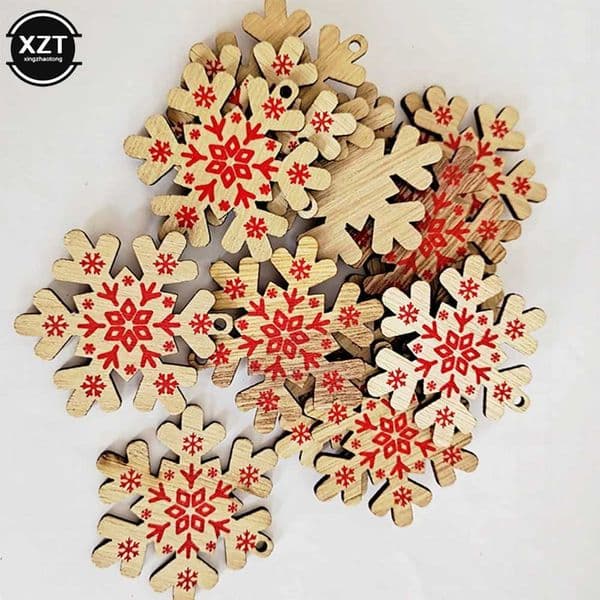 10 wooden Christmas decorations childrens toys Christmas tree pendants Christmas decorations home parties New Years Christmas tools W241008