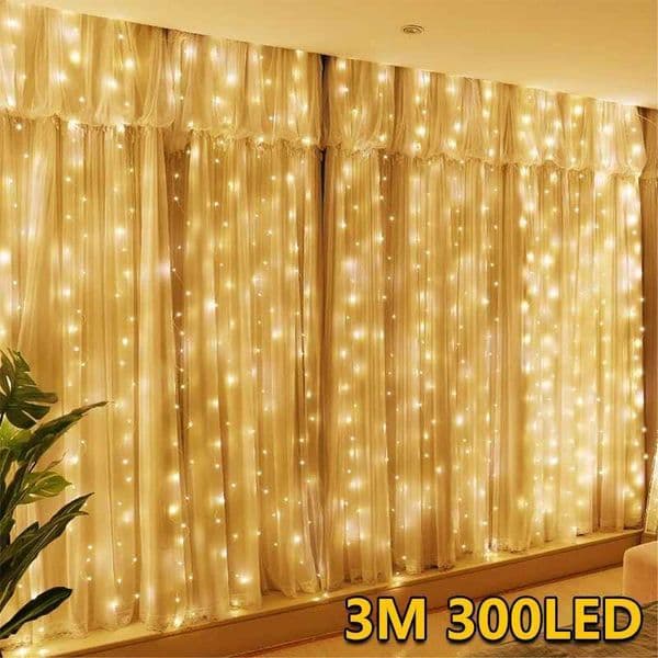 3M LED string light fairy decoration USB holiday curtain garden light 8-mode home garden Christmas party New Year wedding W241008