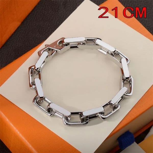Fashion link chain designer necklace bracelet stainless steel hiphop orange black sier mens chains necklaces jewelry for men women gift