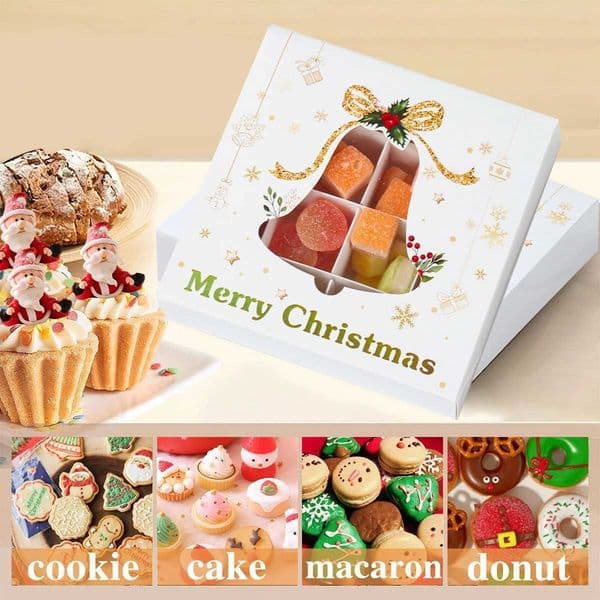 Christmas Biscuit Box Candy Packaging Box Merry Christmas Home Decoration 2024 Navidad Christmas Tree Decoration New Year W241008
