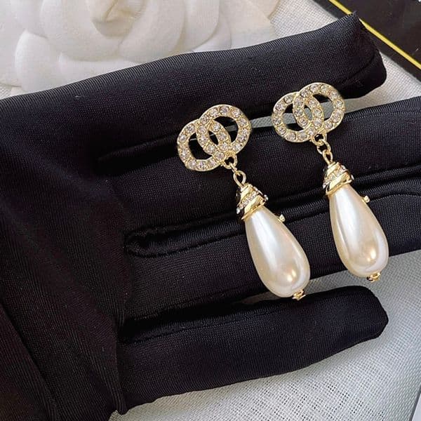 Simple Earring eardrop Geometry Long Style Cross Crystal Stud Round Pattern Clear Rhie Pearl Earrings Charm Womens Wedding Party Jewerlry Christmas Gifts
