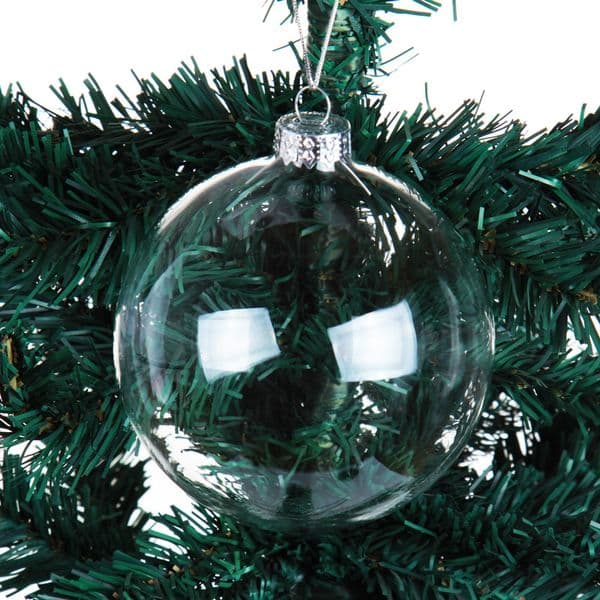 Wedding Bauble Ornaments Christmas Xmas Glass Balls Decoration 80mm Christmas Balls Clear Glass Wedding balls Christmas OrnamentsXY0002