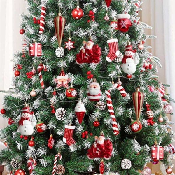 2 Christmas decorations Santa Claus snowman ice cream Christmas tree pendant Christmas tree Christmas gift New Year celebration event W241008