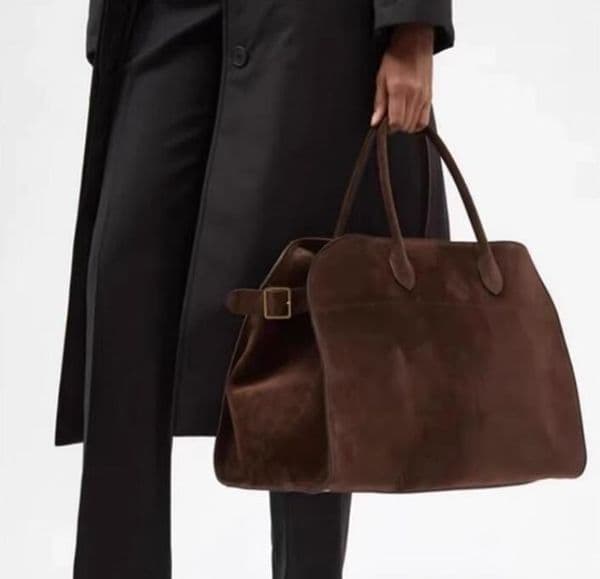 Margaux15 Cowhide Retro Large-capacity Tote Versatile Commuter Shoulder Womens Soft Genuine Leather Boston Bag For Storage Handbag 9013