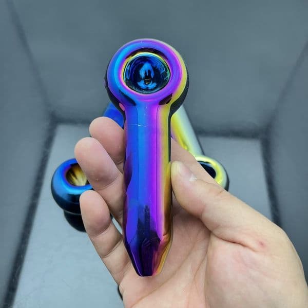 Smoking pipes hookah Oil Burner Pipes Smokings Glass Bowl New European and American black gold plated and extended glass pipe