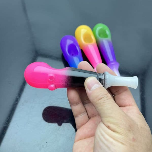 Europe and Americaglass pipe bubbler smoking pipe Classic color blocked colorful glass pipe mouthpiece