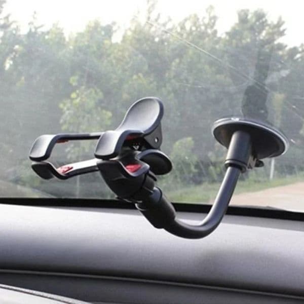 STONEGO 360° Rotating Long Arm Car Phone Holder - Universal GPS Windshield Mount for Mobile Phones