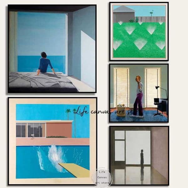 David Hockney Artworks Landscape Art Posters Canvas Painting Wall Printing Images Living Room Home Decoration W241010