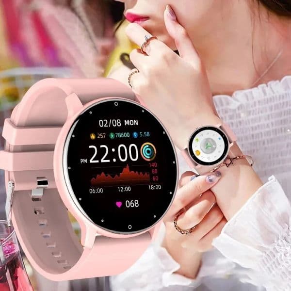Fashion Women Smart Watch Real-time Activity Tracker Heart Rate Monitor Sports Women Smart Watch Men Clock for Android