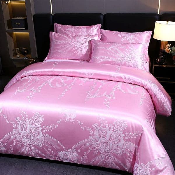 Light luxury European sateen jacquard four-piece single bed cover two-piece high-grade bed cover three-piece bedding