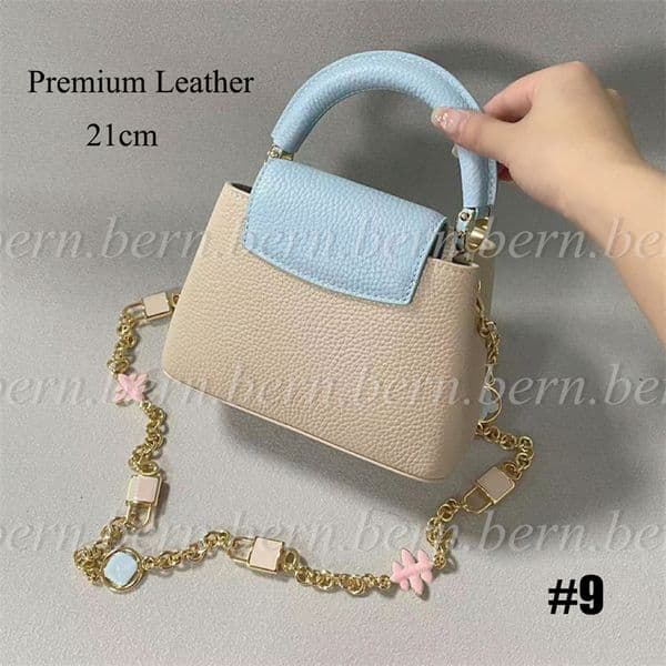 Premium Leather Women's Fashion Leather Chain Bags Shoulder Bag Handbag 16cm/21cm/27cm/31cm