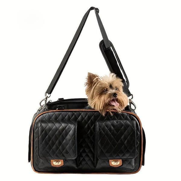Fashion Pet Dog Tote Bag Wholesale Custom Logo PU Pet Carrier Bag Outdoor Hand Bag for Small Dog Cat