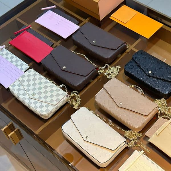 Designer Bag For Women Crossbody Bags Multi Felicie Pochette Women Chain Bags Wallet Messenger Leather Handbags Shoulder Flower Purse Crossbody Purse Bags