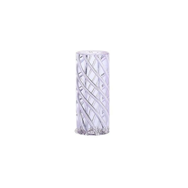 50pcs Transparent 7 Spiral Holes Blunt Rolling Tips 10mmOD 12mmOD 30mm Height Clear Glass Filter Tips Round Mouth for Dry Herb Tobacco