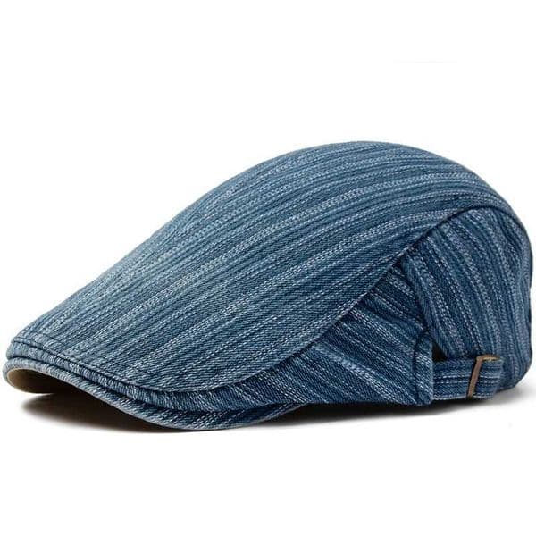 Berets Men Women Berets Fashion Stripes Jeans Newsboy Hat Summer Cotton Soft Top Sun Caps Outdoor Casual Forward Cap Peaked Beret Boina z241018