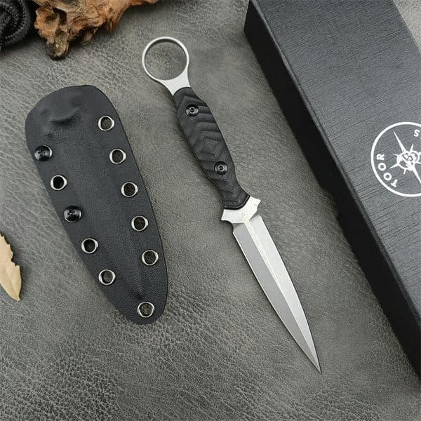 2024 US TOOR Anaconda Knife Outdoor Neck 8Cr13Mov Stonewashed Fixed Blade G10 Handle EDC Tacticals Self Defense Hunting Camping Knives 3300 535 15535