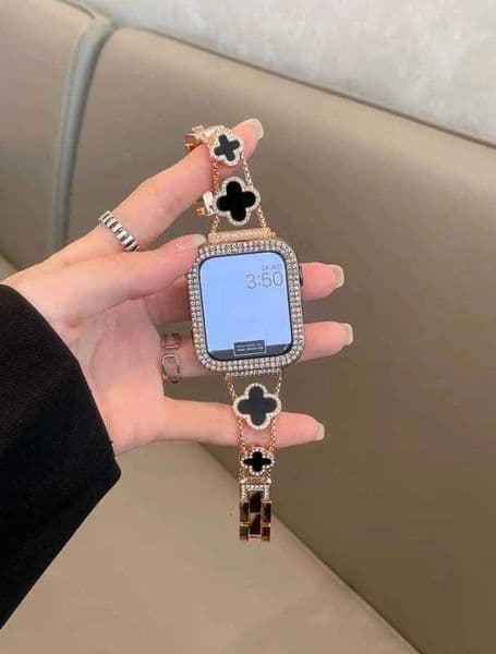 Fashion Designer Set Diamond For Apple Watch Bands Straps 38/40/41mm 42/44/45mm iWatch Series 9 8 7 6 5 4 3 diamond strap
