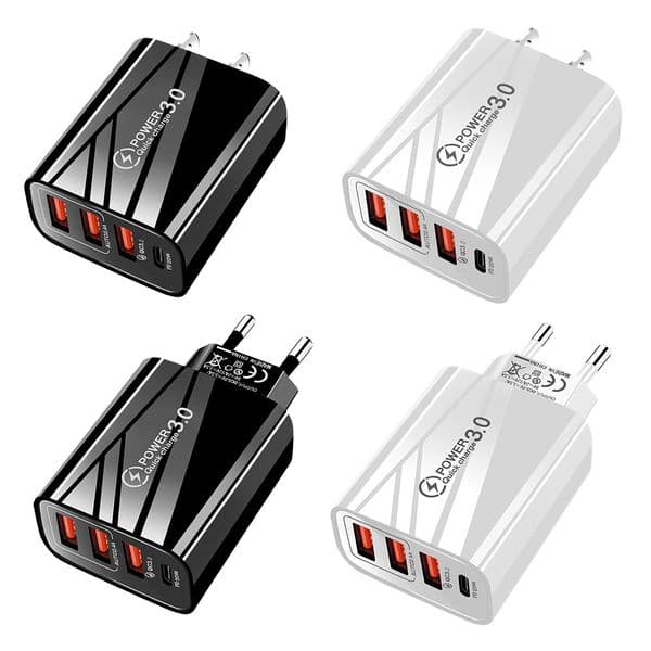 Fast Charging Charger Block Type C USB Quick Charger EU US Plug Power Adapter for iOS and Android Smartphone Wall Chargers