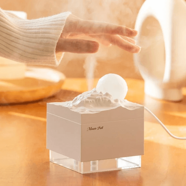 Creative Moon Fall Air Humidifier USB Ultrasonic Mist Maker Fogger with LED Light Mini Electric Aroma Diffuser Air Purifier