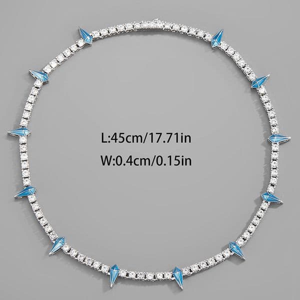 Designer innovates hip-hop European and American new oil drop necklace luxurious diamond studded men's and women's collarbone chain accessories enhance charm