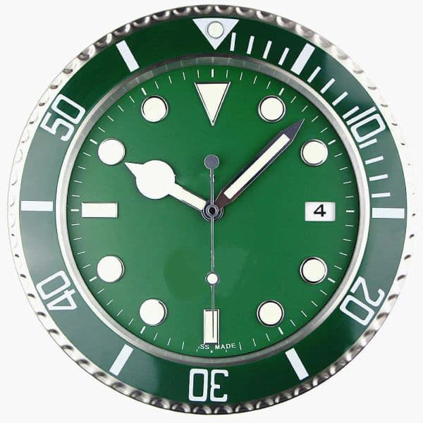 Wall Clocks Super Silent Wall Clock Metal Modern Large Wall Watch Home Stainless Steel Luminous Clock The Date Will Work P230329