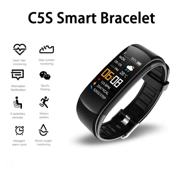 Smart Watch Men Women Bluetooth Step Counting Sports Tracker Sleep Monitoring Heart Rate Blood Pressure Fitness Tracker Bracelet