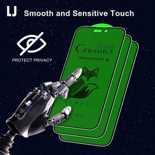 Fast Delivery Matter Anti-Spy Ceramics Screen Protector anti static full cover tempered glass for iPhone 15 pro max ESD OG film