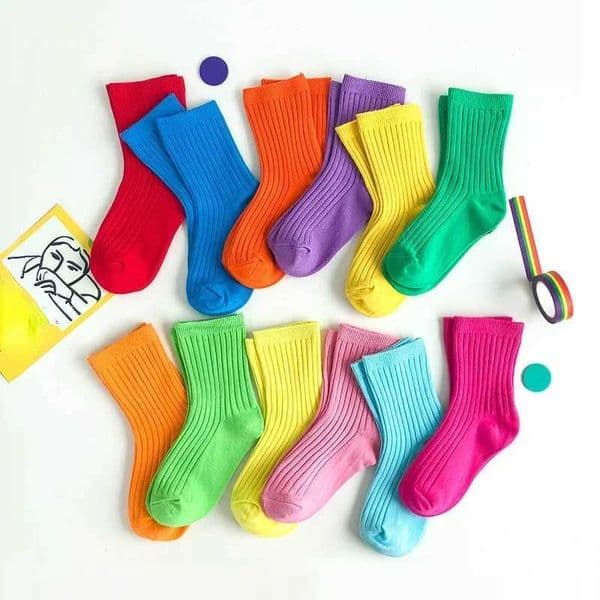 1 pair of warm winter baby girl socks solid color newborn baby socks casual sports boy socks 0-12 years old W241030