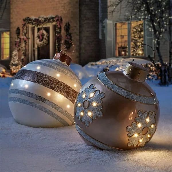 Christmas Decorations 60CM Outdoor Iatable Ball Made PVC Giant Large s Tree Toy Xmas Gifts Ornaments 1117