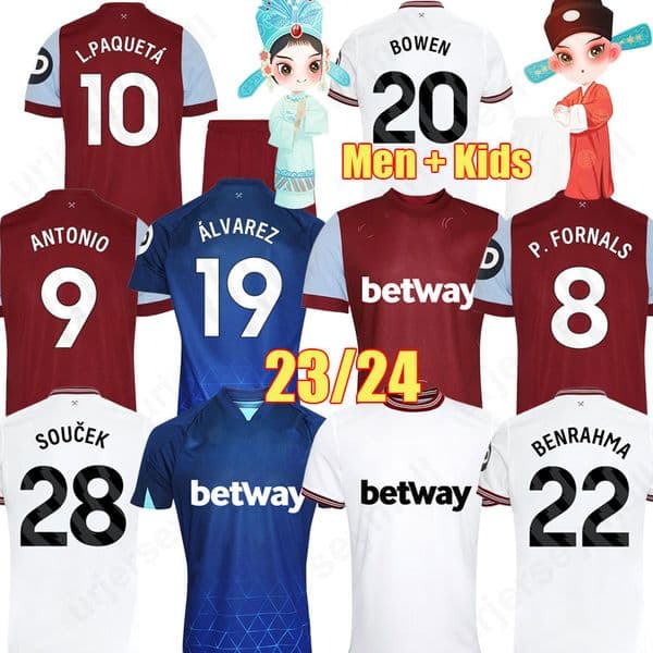 22 23 24 INGS L. PAQUETA WHU soccer jerseys 2023 2024 AGUERD ALVAREZ kits ANTONIO VLASIC BOWEN WARD PROWSE WEST football shirts HAMS BENRAHMA MEN Kids Equipment 214
