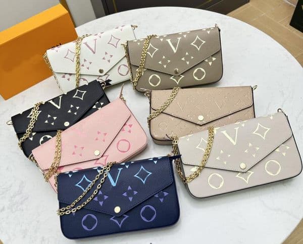 10A Multi Pochette Luxurys Designer Bags Women Shoulder Crossbody Bag High Quality 3 pieces Handbags Real Leather Gold Chain embossed luxurious bags sling bag