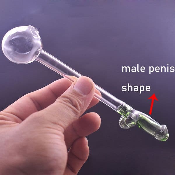 6 Inch Thick Pyrex Glass Oil Burner Pipe Colorful Mouthpiece Hand Smoking Pipes Transparent Great Tube Oil Nail Tips
