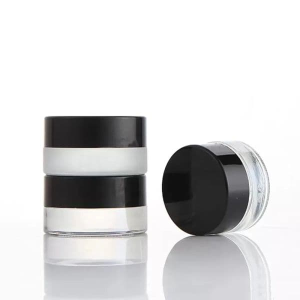 wholesale Clear/Frosted Glass Jars 3g 5g 7g Cosmetic Jar Cream Bottles with inner PP Liner for hand face cream Lip Balm lotion LL