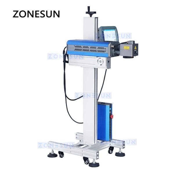 ZONESUN ZS-LM1 Laser Coding Engraver Marking Machine Date QR Barcode Printing Glass Plastic Bottle Leather Wood Production Line