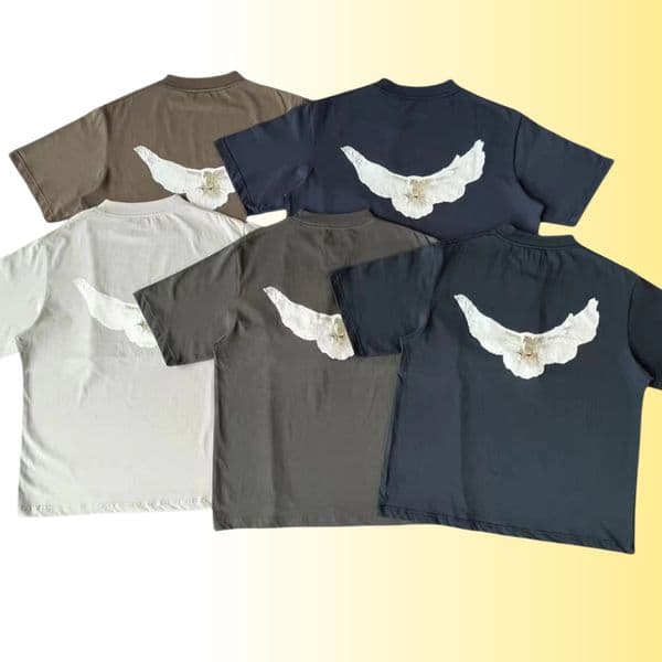 mens designer t shirt tshirt designe shirt 260g weight cotton febric mens womens unisex dove pattern Wholesale 2 pieces 5% off