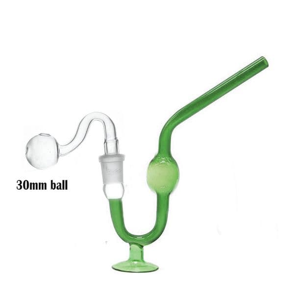 High Quality Hand Smoking Water Pipe Snake Style Oil Burner Pipe Colorful Stand Glass Pipes 30mm OD 14mm Male Glass Oil Burner Pipes