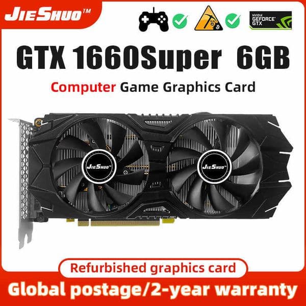 JIESHUO graphics card gtx1660 super 6gb gddr6 192bit GAMEGPU graphics card gtx 1660s 6gb computer desktop game graphics card